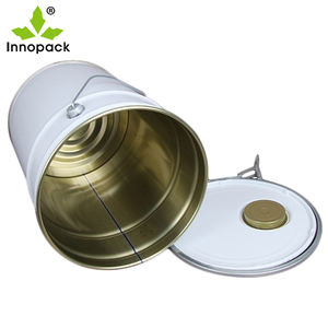 Material de hojalata Soporte de grado alimenticio Revestimiento interno Ventas directas de fábrica Cubo de pintura de 18 litros con tapa - Product Image 2