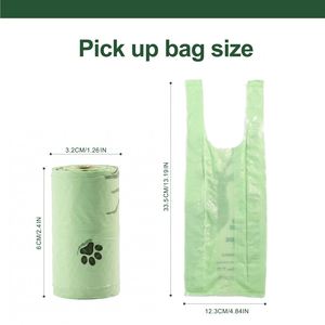 Bolsas Compostables Ecológicas para Excremento de Perro, Forma de Camiseta, Portátiles, Fáciles de Transportar, 4 Rollos, Precio de Fábrica al por Mayor OEM - Product Image 4