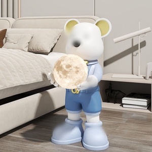 ใหม่รุนแรงหมีกอดโคมไฟดวงจันทร์ Landing เครื่องประดับห้องนั่งเล่นห้องนอนโต๊ะข้างเตียงใหม่บ้านเครื่องประดับของขวัญ - Product Image 6