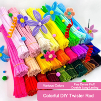 Cure-pipes en peluche plus épais de 6 mm, longueur 30 cm, 100 pièces/lot, 72 couleurs, pour loisirs créatifs et jeux d'enfants, vente en gros
