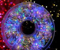 Sternenförmige Feuerwerkslichter Silber Grün Kupferdraht LED Funkelnde Lichterkette für Weihnachten Hochzeit Party Garten Girlande Festival Dekoration