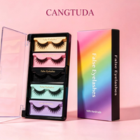 Faux cils en vison avec logo personnalisé, 1 paire, naturels, longs, volumineux, effet wispy, vente en gros, emballage individuel, extension de cils pour maquillage