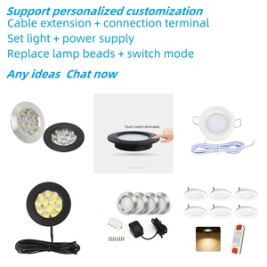 Mini panneau lumineux LED rond simple ultra-plat, encastrable, dimmable, 3W, spot pour armoire, vitrine, camping-car, éclairage intérieur 12V/24V - Product Image 6