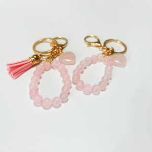 Femmes fleur de cerisier pétale sac suspendu chaîne décoration fleur perle perle chaîne pendentif téléphone caoutchouc porte-clés - Product Image 3