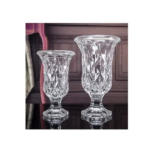Vase de fleurs en cristal de mariage décoratif nordique, vente en gros pour centres de table grand