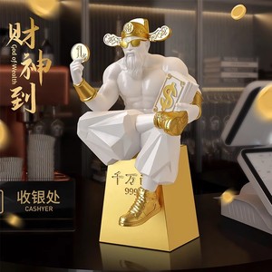 Figurine décorative en résine de style chinois, nouveau charme porte-bonheur chic chinois, ornement de décoration intérieure, vente de liquidation - Product Image 4