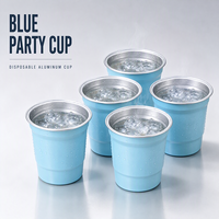 Nouvelles tasses en aluminium jetables avec couvercle, 16 oz (500 ml), pour boissons froides, bière, café, idéales pour les fêtes