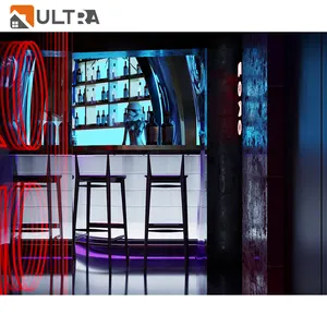 Ultra vente en gros, décor de chaises de Club, étagères de Bar LED, boîte de nuit, Design de scène, canapé, équipement de boîte de nuit
