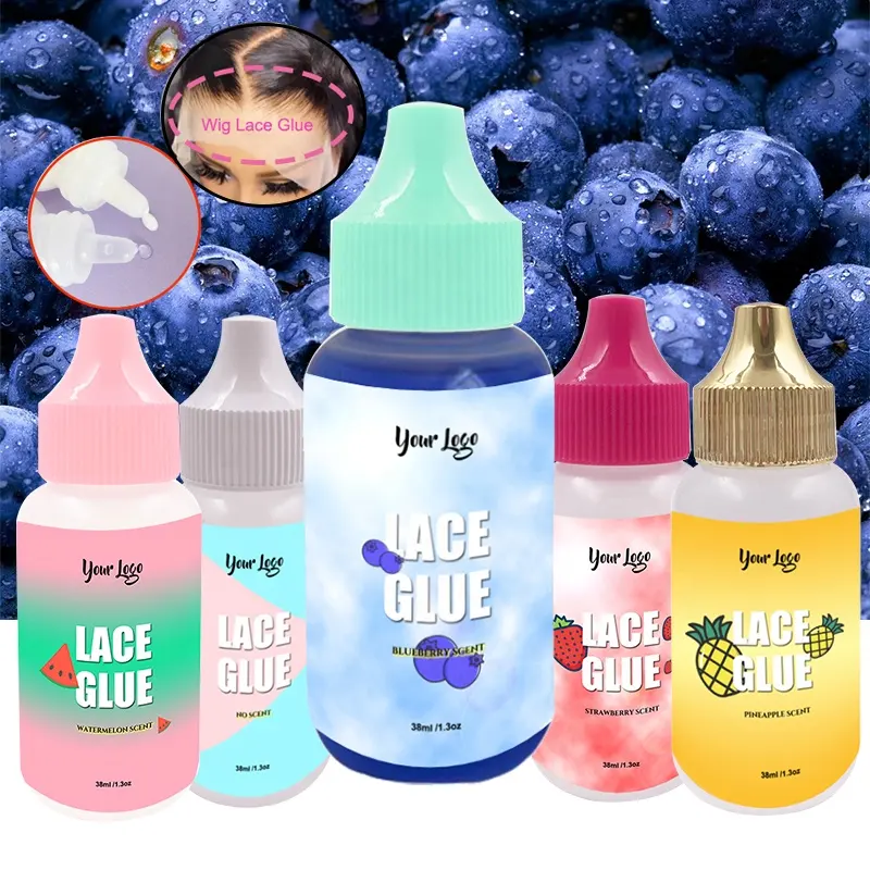 OEM 방수 매우 강한 파악 머리 접착제 수박 들blueberry 딸기 파인애플 냄새가 좋은 가발 접착성 용해 레이스 접착제