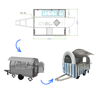 China Mobile Restaurant Outdoor Mobile Kitchen Vending Food Trailer Food Truck Totalmente equipado a la venta Usa Miami - Product Image 6