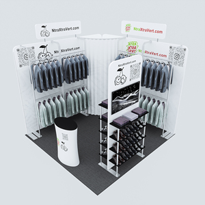 10x10ft/3x3 quần áo hiển thị đứng triển lãm thương mại gian hàng Nhôm xách tay quần áo triển lãm gian hàng nhanh chóng cài đặt biểu tượng tùy chỉnh - Product Image 3