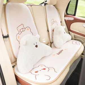 Coussin de siège de voiture en peluche antidérapant quatre saisons, tapis décoratif de forme oblongue avec rembourrage en éponge - Product Image 4