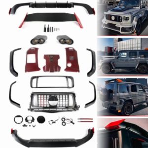 Kit carrosserie complet en carbone <span class=keywords><strong>sec</strong></span> Widestar Rocket G900 pour G-Wagon Classe G W463A W464, calandre principale, diffuseur arrière, spoiler, pare-chocs - Product Image 2