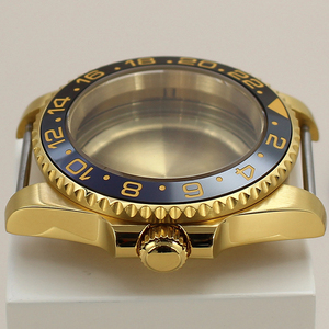 Montre <span class=keywords><strong>automatique</strong></span> de plongée GMT 40MM en acier inoxydable doré, boîtier pour <span class=keywords><strong>mouvement</strong></span> NH35 NH36/38 ETA2824, verre saphir, pièces de montre - Meilleure vente - Product Image 4