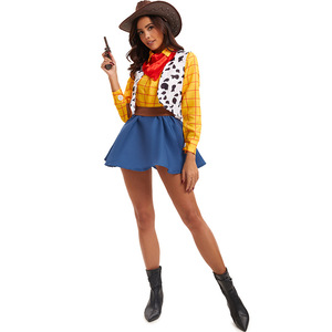 Gran oferta Halloween Cos Toy Story Show ropa fiesta disfraces Halloween Cosplay <span class=keywords><strong>disfraz</strong></span> conjunto <span class=keywords><strong>Woody</strong></span> clásico <span class=keywords><strong>disfraz</strong></span> - Product Image 4