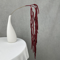 Plantes suspendues en gros « Larmes d'amoureux » style forêt, fleurs artificielles d'amarante pour plafond suspendu, décoration de mariage et de fête