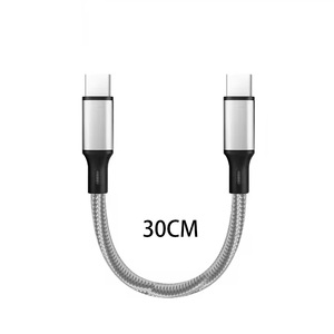 30CM <b>USB</b> C to <b>USB</b> C 3A Charging Cable with Nylon Jacket Compatible with Wide Range Audio Accessories Mobile Power for Earphones - Product Image 3