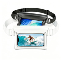 Sac banane étanche en PVC pour activités de plein air transfrontalières, avec fenêtre de 8 pouces, grande capacité, pour la natation, la navigation de plaisance, le surf ; Étui professionnel pour téléphone