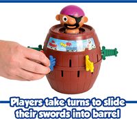 Jeu de société d'action classique TOMY Pop up Pirate pour enfants, jeu familial et préscolaire pour enfants