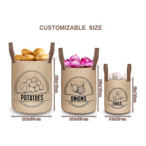 صناديق خضروات من طبقة واحدة على طراز بيت المزرعة مع مقابض لتخزين البصل والبطاطس في المطبخ - Product Image 2