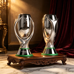Trofeo di Calcio Personalizzato in Metallo di Grandi Dimensioni, Coppa Premio per Campioni Sportivi, Trofeo per Campionati di Calcio - Product Image 5