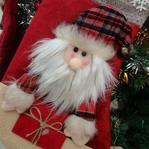 Calcetín Navideño para Regalo, Bolsa Grande para Dulces, Calcetín de Regalo con Diseño de Papá Noel, Muñeco de Nieve y Alce - Product Image 4
