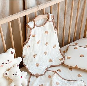 Sac de couchage durable et de qualité pour nouveau-né, 4 couches de mousseline de coton, sans manches, pour bébé, vente <span class=keywords><strong>chaude</strong></span>, personnalisation du logo - Product Image 2