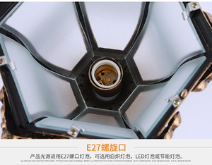 Retro Classic Pillar <strong>Lights</strong> <strong>Vintage</strong> European Style Aluminum Outdoor Hotel Resort Hanging Wall Lantern LED Garden <strong>Light</strong> IP65 - Product Image 6