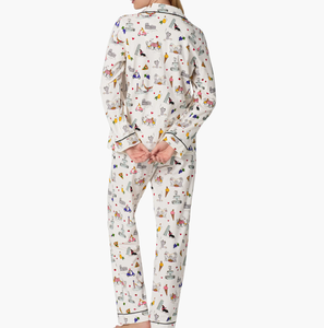 Conjunto de Pijama Personalizado, Transpirable, con Estampado, de Lujo, Manga Larga, de Algodón, para <span class=keywords><strong>Mujer</strong></span>, Ropa Cómoda - Product Image 3