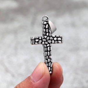 Stainless Steel <b>Cross</b> Pendant Unisex Charm Geometric Design Fashion Necklace - Product Image 1
