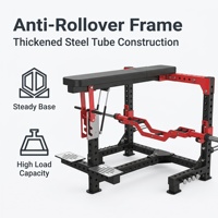 Machine à triceps multifonctionnelle robuste avec structure en acier épaissi, réglable pour l'entraînement de la force dorsale en salle de sport