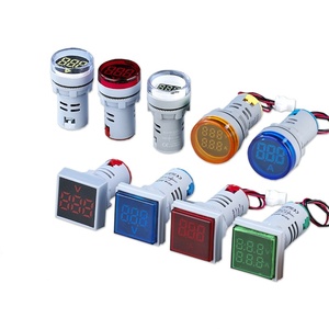 Led kỹ thuật số điện áp hiện tại Hertz vuông chỉ số Bảng điều chỉnh Meter lỗ 22 mét với 0-100act Vôn kế Ampe kế tần số - Product Image 2