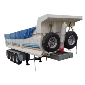 Camion à benne basculante en parfait état, capacité de la benne arrière, boîte de transport de sable, remorque semi-remorque en acier 12R22.5, benne arrière basculante - Product Image 1