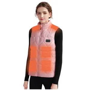 Veste électrique livraison directe thermique hommes o cou chaud veste chauffante 7.4V smart gilet chauffant à capuche pour gilet chauffant d'hiver