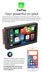 Universal <span class=keywords><strong>2</strong></span> Din 7 pulgadas inalámbrico CarPlay Android Auto RDS FM AM táctil coche reproductor Multimedia USB Mirror Link reproducción de películas - Product Image 3