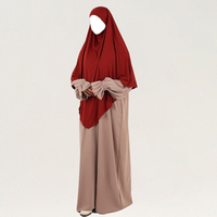 Khimar long à une couche en jersey modal premium personnalisé avec lien arrière, vente en gros de vêtements islamiques pour femmes, Khimar musulman pour Ramadan et Aïd