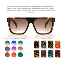 Lunettes de soleil polarisées vintage de haute qualité, logo personnalisé, lunettes de soleil en acétate tendance pour hommes et femmes