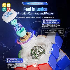 CZ <span class=keywords><strong>Moyu</strong></span> Super <span class=keywords><strong>Weilong</strong></span> V2 3x3x3 20 bolas Core MagLev Magic Cloth versión cubo rompecabezas juguetes para niños - Product Image 5