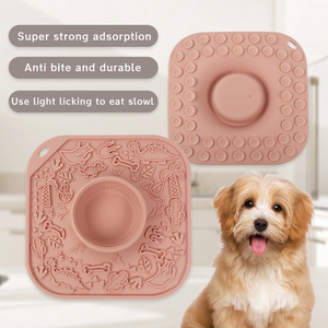 Custom Slow Feeder Silicone Dog Bowl <b>Mats</b> Anti Slip Suction Cup Anti Anxiety Pet Licking <b>Mat</b> - Product Image 4