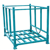 Rack de stockage de rouleaux de tissu sur palettes, robuste, empilable, pliable, en acier thermolaqué pour usage industriel en entrepôt