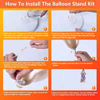 Support de colonne en plastique pour décorations de fête d'anniversaire, ensemble de jouets promotionnels pour adultes, support de ballons blancs, poteau porte-ballons, bâton à ballons