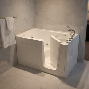 <span class=keywords><strong>Baignoire</strong></span>-<span class=keywords><strong>douche</strong></span> combinée en acrylique avec fonction massage, design autoportant et drain central - Product Image 2
