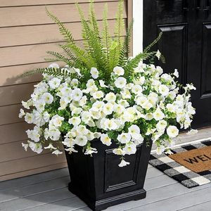 Fiore artificiale Morning Glory a stelo singolo in tessuto <span class=keywords><strong>di</strong></span> seta e plastica, best seller, per recinzioni e decorazioni da giardino in stile pastorale. - Product Image 3