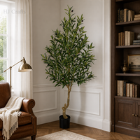 Arbre d'olivier artificiel réaliste en plastique, feuilles naturelles - Écologique, pour intérieur/extérieur, décoration de bureau, maison, événements (hauteur 155-230m)
