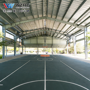 สนามบาสเกตบอลโครงสร้างเหล็กกว้างขวาง โถงกีฬามืออาชีพไร้สิ่งกีดขวาง - Product Image 1