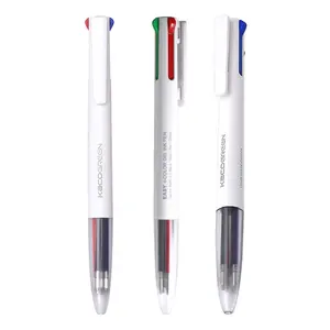 KACO-bolígrafos de tinta de Gel retráctiles, plumas multifuncionales 4 en 1, punta fina de 0,5mm, 4 colores