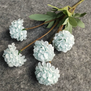 Lot de 5 mini-boules de chrysanthèmes en soie artificielle – Fleurs artisanales écologiques pour Thanksgiving et mariages - Product Image 6