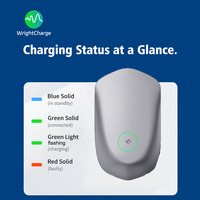 Cargador de Pared para Vehículos Eléctricos, 22KW, Tipo 2, Estación de Carga Inteligente AC, WiFi, RFID, OCPP, CE, TUV, Entrega Rápida, Pantalla, UKCA, WrightCharge