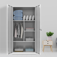 Armoire maison chambre meubles acier lemari pakaian besi armario armoire en métal 2 portes armoire
