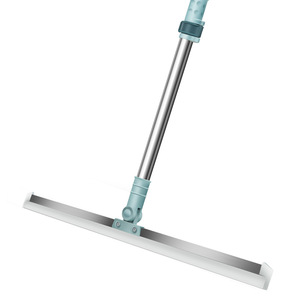 Wiicoznt Portable Balai Brosse à Récurer Le Sol Avec Long Manche En 1 Grattoir Et Brosse Pour Baignoire Et Carrelage Pour Nettoyage Salle De Bain Patio Cuisine Mur